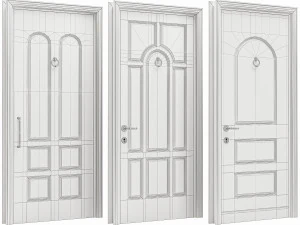 Set Classic Door 04 3D Model