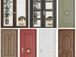 Set Classic Door 05 3D Model