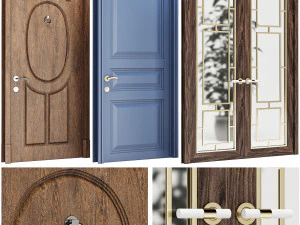 Set Classic Door 05 3D Model