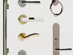 Set Classic Door 05 3D Model