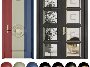 Set Classic Door 05 3D Model