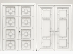 Set Classic Door 05 3D Model