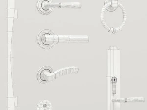 Set Classic Door 05 3D Model