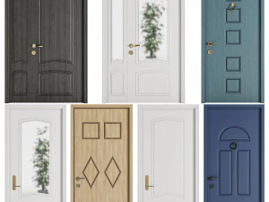 क्लासिक डोर 06 सेट करें 3D मॉडल