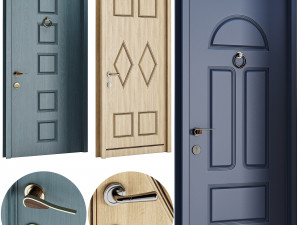 Set Classic Door 06 3D Model