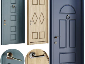 Set Classic Door 06 3D Model