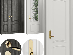 Set Classic Door 06 3D Model