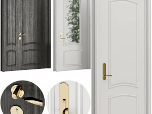 Set Classic Door 06 3D Model