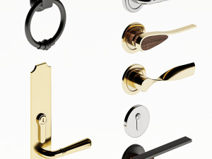 Set Classic Door 06 3D Model