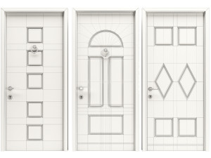 Set Classic Door 06 3D Model