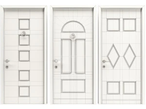 Set Classic Door 06 3D Model