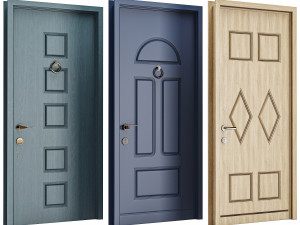 Set Classic Door 06 3D Model