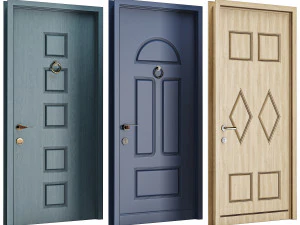 Set Classic Door 06 3D Model