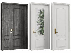 Set Classic Door 06 3D Model