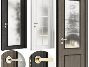 Set Classic Door 07 3D Model