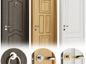 Set Classic Door 07 3D Model
