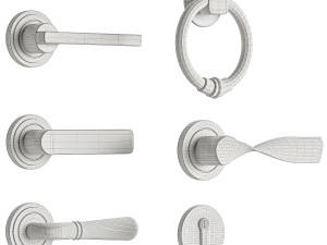 Set Classic Door 07 3D Model