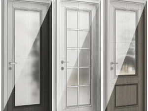 Set Classic Door 07 3D Model