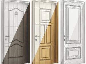Set Classic Door 07 3D Model