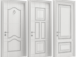 Set Classic Door 07 3D Model
