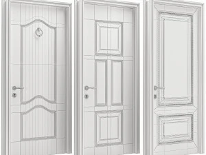 Set Classic Door 07 3D Model