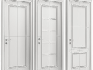 Set Classic Door 07 3D Model