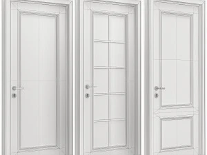 Set Classic Door 07 3D Model
