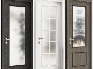 Set Classic Door 07 3D Model