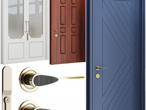 Set Classic Door 08 3D Модель