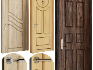 Set Classic Door 09 3D Model