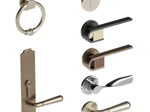Set Classic Door 09 3D Model