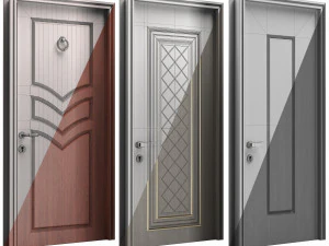 Set Classic Door 09 3D Model