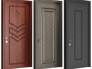 Set Classic Door 09 3D Model