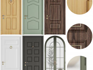 क्लासिक डोर 10 सेट करें 3D मॉडल