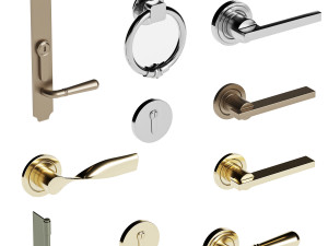 Set Classic Door 10 3D Model