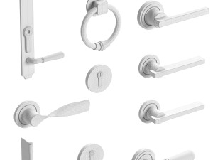 Set Classic Door 10 3D Model