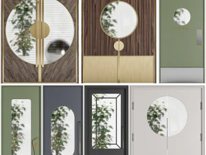 Ustaw drzwi techniczne 01 Model 3D