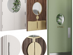 Set Technical Door 01 3D Model