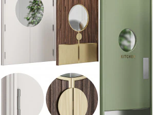Set Technical Door 01 3D Model