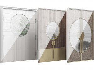 Set Technical Door 01 3D Model