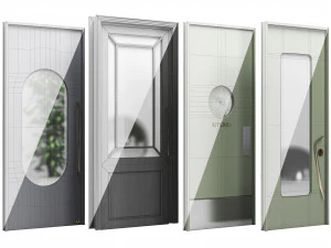 Set Technical Door 01 3D Model
