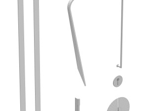 Set Technical Door 01 3D Model