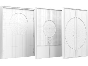 Set Technical Door 01 3D Model