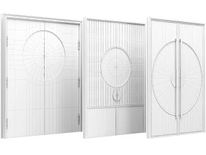 Set Technical Door 01 3D Model