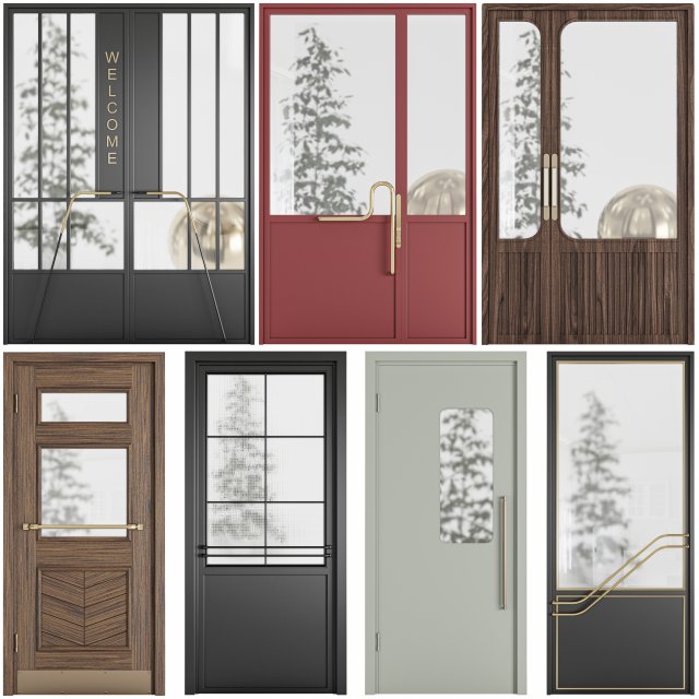 Set Technical Door 02 Modèle 3D .c4d .max .obj .3ds .fbx .stl .blend 