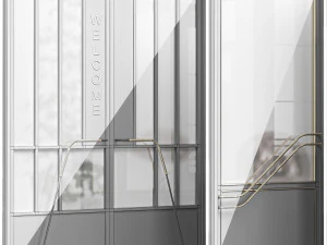Set Technical Door 02 3D Model