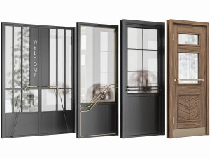 Set Technical Door 02 3D Model