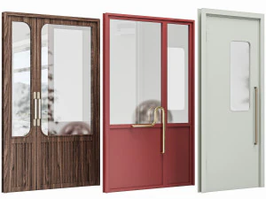 Set Technical Door 02 3D Model