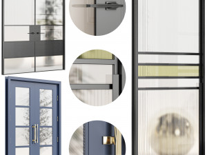 Set Technical Door 03 3D Модель