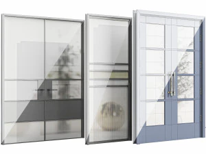 Set Technical Door 03 3D Model